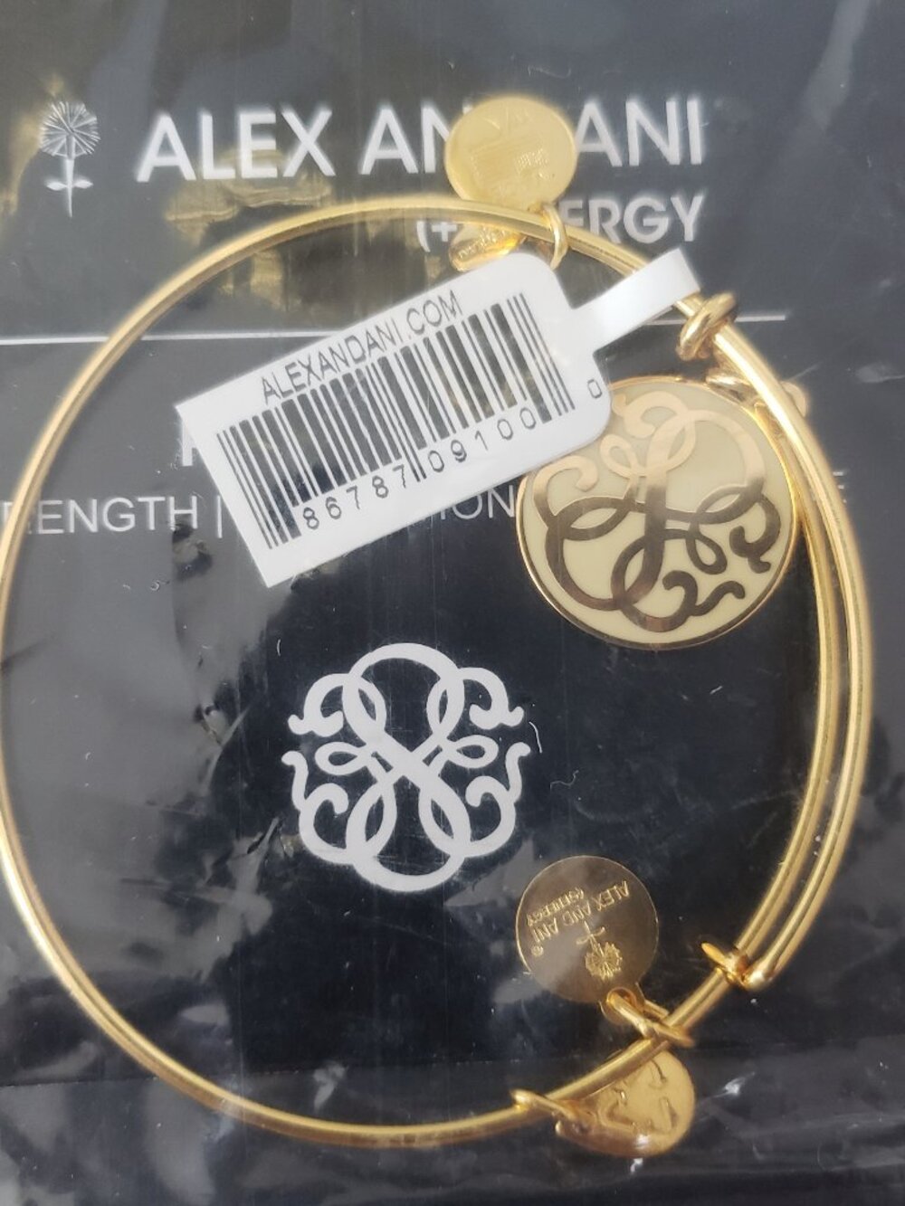 Rare white epoxy Path of Life Alex and Ani Bangle New W/ Card & Box     546 - Picture 3 of 3